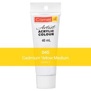 Camel Artist Acrylic Colour Tube & Bottle - 40 mL, 045 Cadmium Yellow Medium (Series 3)