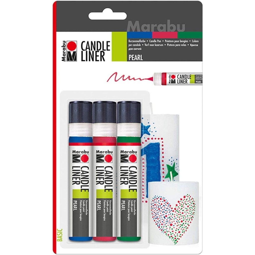 Marabu Candle Liner Set 3X25Ml Pearl 1805000000084