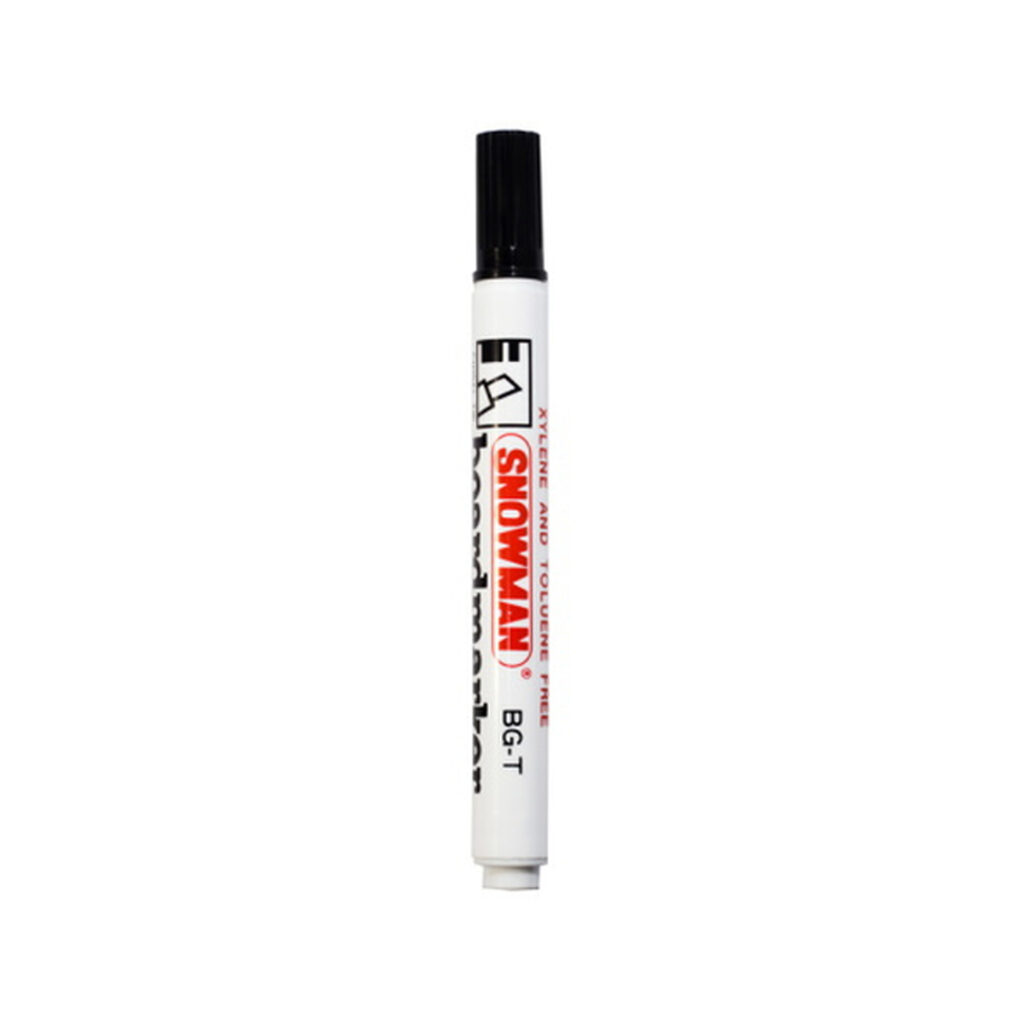 Snowman White Board Marker Black
